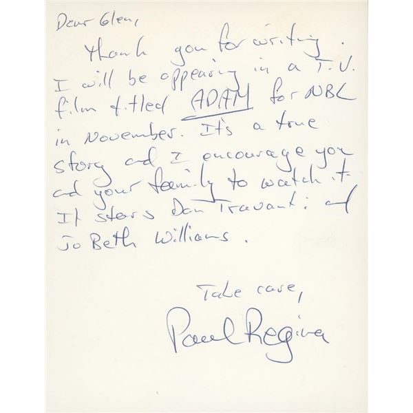 The Untouchables Paul Regina signed letter