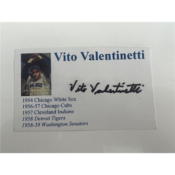 Vito Valentinetti signed business card