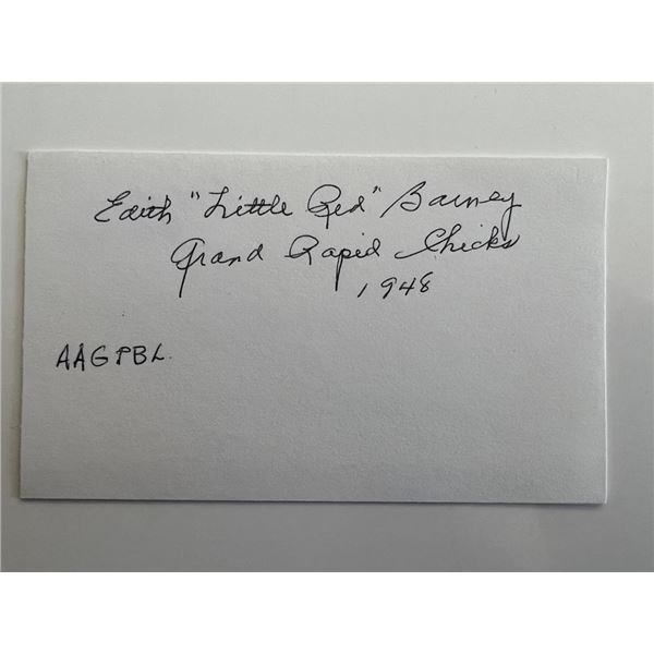 Womens Baseball Star Edith Barney  original signature