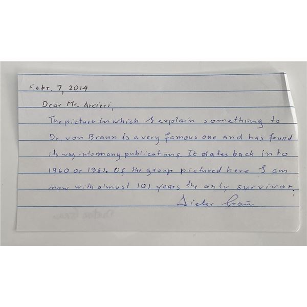 Dieter Grau signed note