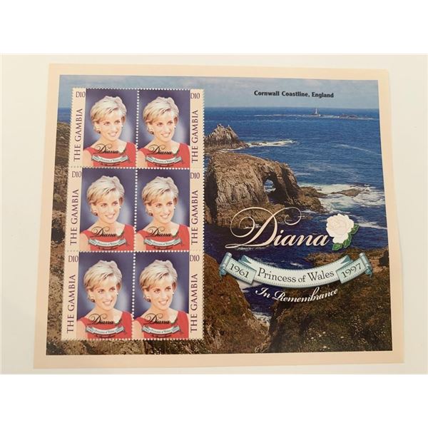 Gambia Diana Princess of Wales commemorative stamp set