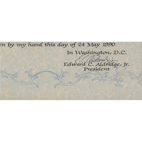 Secretary of Air Force 1988 Edward C. Aldridge Jr. signed letter