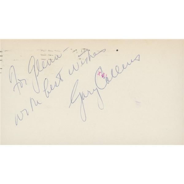 The Sixth Sense Gary Collins signed note