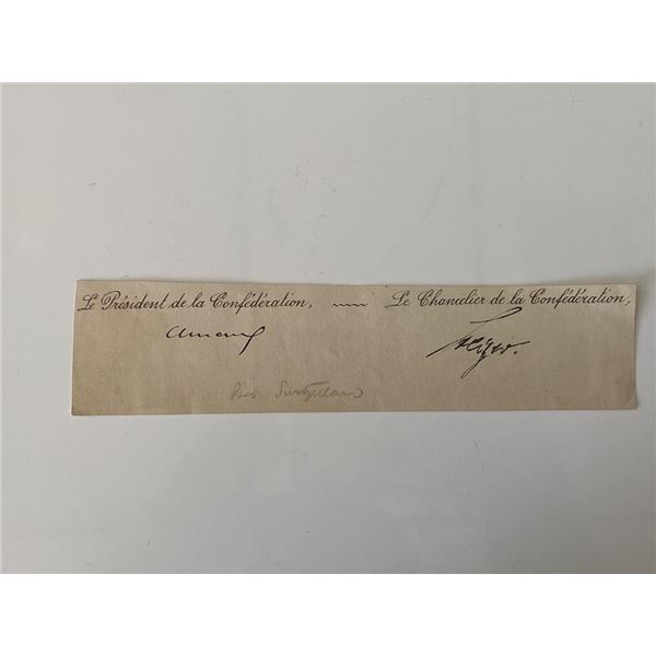 President of Switzerland original signature