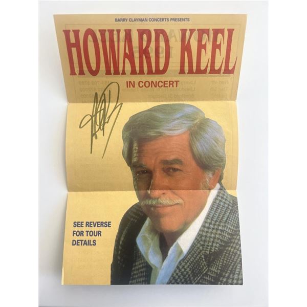 Kiss Me Kate Howard Keel signed concert mini poster