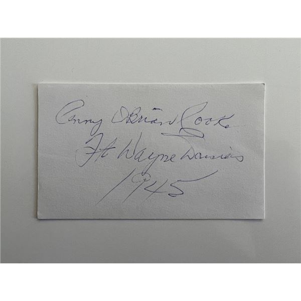 Penny O'Brian original signature