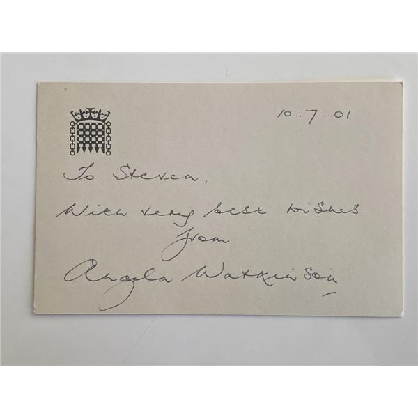 MP Angela Watkinson original signature