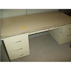 WHITE METAL DESK