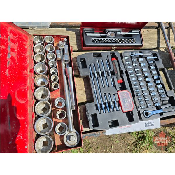 Combo : 3/4"Dr Sockets & Ratchet ; 3/8" Drive Sockets & Ratchet ; Gear Driver Socket Set