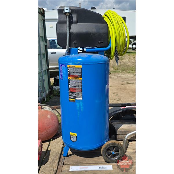 Mastercraft Portable Air Compressor : 110 Volt : with Hose (Compressor Measures : 46"H)