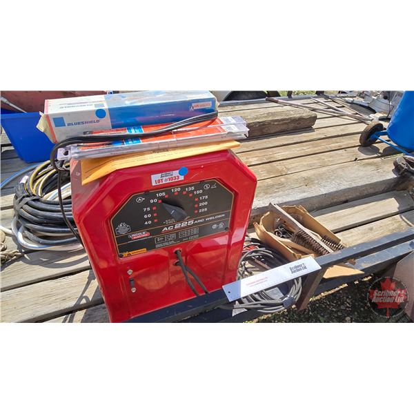 Lincoln AC 225 Arc Welder with Welding Rods & Wire Brushes