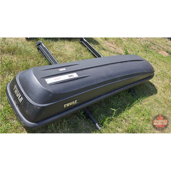 Thule Lockable Car Roof Top Storage w/Rails & Ski Clamps