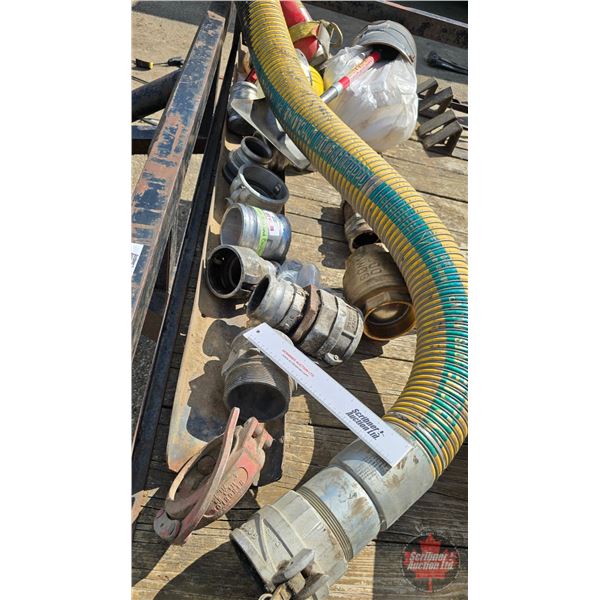 Suction Hose (4") & Couplers w/Hard Hat, Shovel & Absorbing Pads