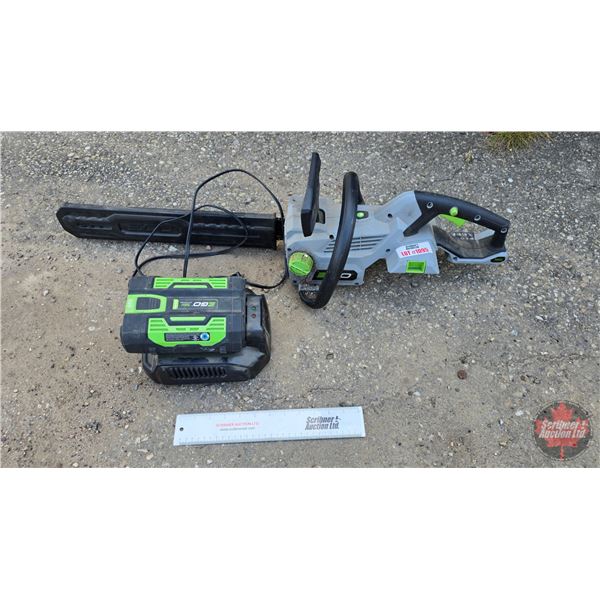 EGO Cordless 56V Chainsaw (18") w/Charger & Battery