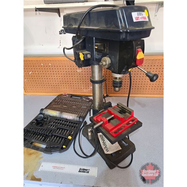 Mastercraft 10" Drill Press w/Drill Bits & Drill Press Vise