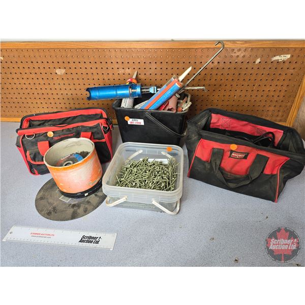 Construction Combo : Deck Screws, Caulking Guns, Subfloor Glue, Wire Wheels, etc