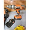 Image 2 : Ridgid Cordless 18V Drill w/Charger, Batteries (2) & Case