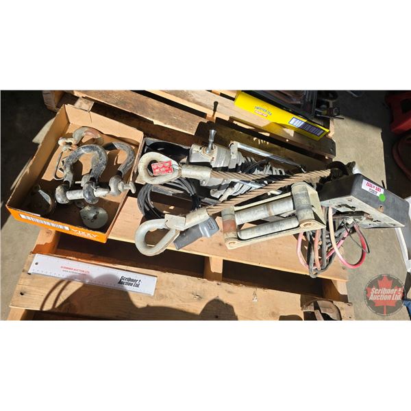 Winch Combo : WARN Winch & Fair Lead w/Choker Cables (2), Clevises (2) & Snatch Block Pullies (2)