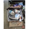 Image 7 : CAMPING PALLET LOT : Porta-Chef Propane BBQ, Backpack, Cooler Bag, Roasting Sticks, Knives, etc
