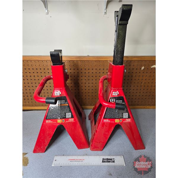 Big Red 12 Ton Jack Stands (2)