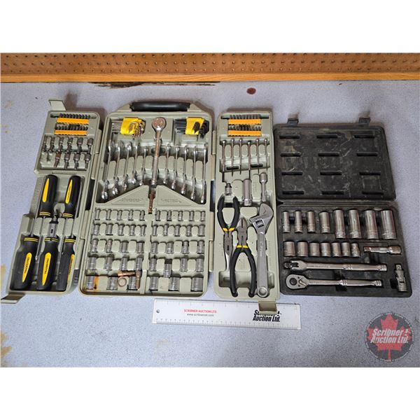 Tool Kits (2) : Ratchets, Screw Drivers, Wrenches, etc