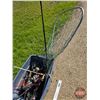 Image 3 : Tote Lot : Fishing Rods, Net, Inflatable PFD (Flotation Device)w/CO2 Catridge, etc
