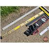 Image 3 : Carpenters Combo : Dry Wall Squares (2), 4ft Level, Framing Square, Handsaws (Set of 3)