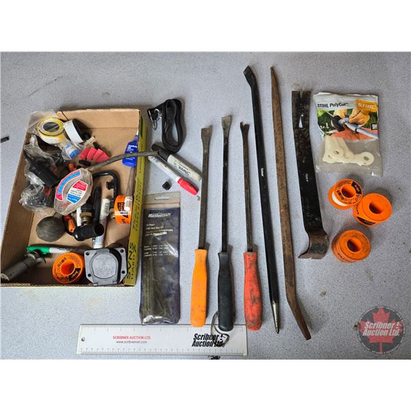 Pry Bars, Antifreeze Tester, Paint Markers, etc