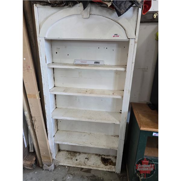 White Wooden Shelving Unit & Shoe Racks (2)