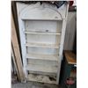 Image 1 : White Wooden Shelving Unit & Shoe Racks (2)