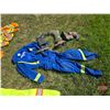 Image 2 : Tote Lot of Safety Gear (Large Variety) : Coveralls, Vests, Boots (Size 6)