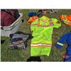 Image 3 : Tote Lot of Safety Gear (Large Variety) : Coveralls, Vests, Boots (Size 6)
