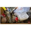 Image 5 : Work Tote Combo : Plastic Totes (3), Aluminum Flashing Pieces, Hubcaps, Screws, 4L Jugs Oil (0W40) (