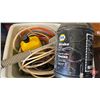 Image 9 : Work Tote Combo : Plastic Totes (3), Aluminum Flashing Pieces, Hubcaps, Screws, 4L Jugs Oil (0W40) (