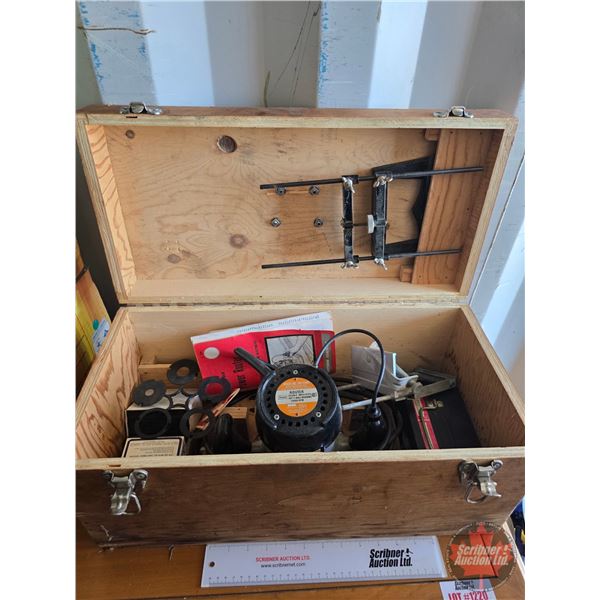 Sears Router & Bits w/Wooden Carry Case