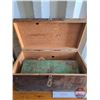 Image 1 : Wooden Tool Box w/Sockets, Drill Bits, Tap & Die Sets, Drill, etc