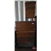 Image 1 : Wooden Tallboy Dresser w/Matching End Table