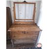 Image 1 : Antique Wooden Dresser w/Mirror Frame