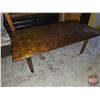 Image 4 : Oak Table w/Drawer, Coffee Table, Foot Stool & Corner Shelf