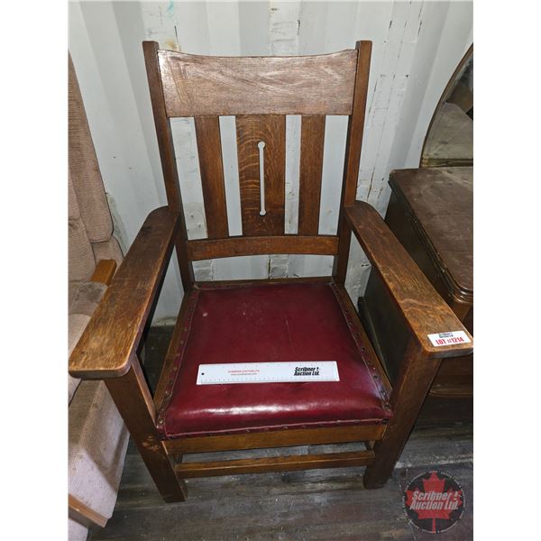 Oak Padded Seat Chair