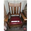 Image 1 : Oak Padded Seat Chair