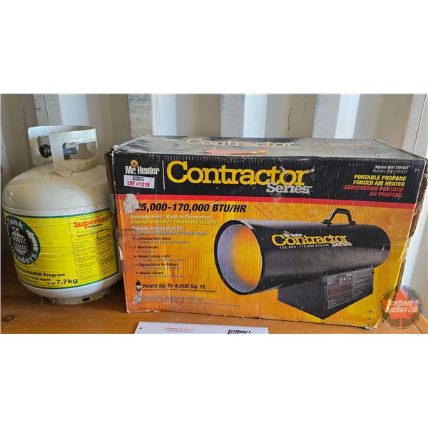 Mr Heater Contractor Series Construction Heater (Propane) c/w Propane Tank