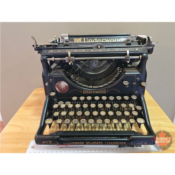 Antique Underwood Standard No. 5 Typewriter