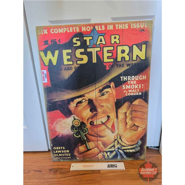 Wooden Sign : Star Western