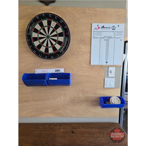 Dart Board w/Darts & Scoreboard