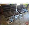 Image 2 : Adjustable Bar Stools (4) : Padded Seats