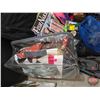Image 4 : Luggage w/Flippers, Snorkel, Goggles, Novelty Tin Sign, DVDs, Blankets, etc