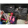 Image 5 : Luggage w/Flippers, Snorkel, Goggles, Novelty Tin Sign, DVDs, Blankets, etc