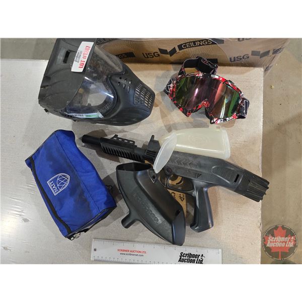 Paintball Gun, Mask, Goggles & Blood Pressure Cuff