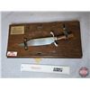 Image 1 : Bowie Knife Mounted on Plaque (Reproduction of c.1830 Jim Bowie Knife)